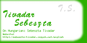 tivadar sebeszta business card